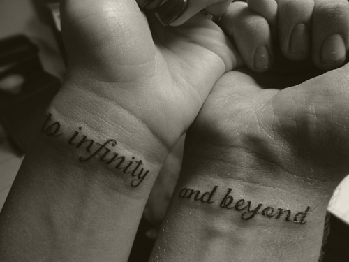 Matching Tattoos – Wrist Lettering Tattoo