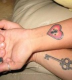 Key And Love Tattoo Design 