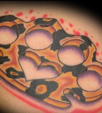 Colorful Brass Knuckles Tattoo Ideas