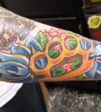 Arm Sleeves Brass Knuckle Tattoo Ideas