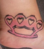 Pink Brass Knuckles - Tattoo Design