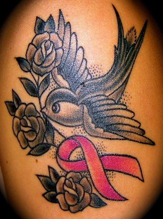 Beautiful Breast Cancer Symbol Tattoos for Women