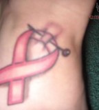 Breast Cancer Symbol Ribbon Tattoo