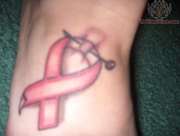 Breast Cancer Symbol Ribbon Tattoo