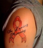 Breast Cancer Symbol Tattoos on Women Shoulder