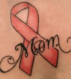 Pink Ribbon Breast Cancer Tattoos Symbols for Women