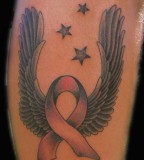Breast Cancer Wings Symbol Tattoo