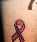 Queen of Tattoo Cancer Symbol Pink Ribbon for Women