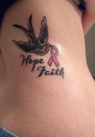 Cute Breast Cancer Symbol Tattoos and Pink Ribbon Tattoo