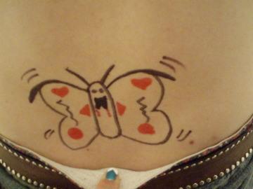 Funny  Vampire Butterfly Tattoo
