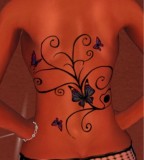 Second Life Gwens Tattoos Full Back Butterfly Tattoo (NSFW)