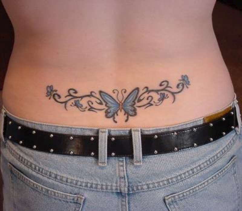 Women Back Art Butterfly Tattoo