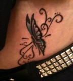 Amazing Butterfly Tattoo on Hip