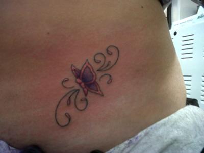 Small Butterfly Tattoo On Hip