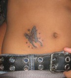 Beautiful Small Butterfly Tattoo on Hip