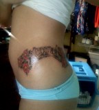 Maganda Flower Tattoo On Hip For Girl