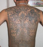 Dashing Full Back Khmer Tattoo