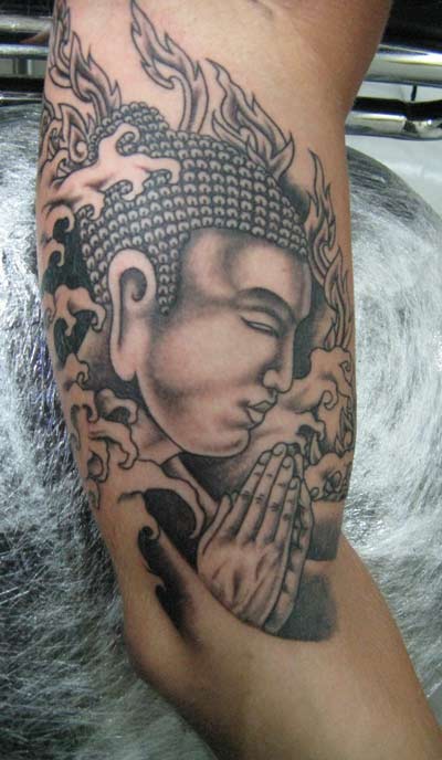 Awesome Buddha Tattoo Sleeve