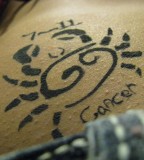 Nice Cancer Zodiac Sign Tattoo