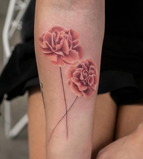 carnations-tattoo-by-joicewang-nyc