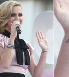 Celebrities Katy Perry with Amazing Jesus Wrist Tattoos