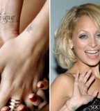 Nicole Richie Celebrities with Awesome Wrist Tattoos Design