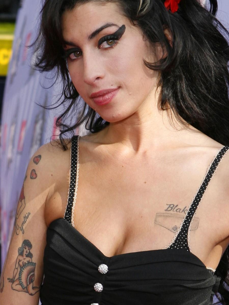 Amy Winehouse with Wrist Tattoos