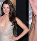 Elegant Wrist Tattoos by Lea Michele Hollywood Celebrities