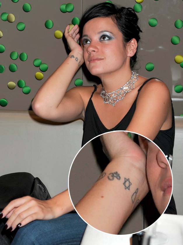 Lily Allen Celebrities with Cool Wrist Tattoos