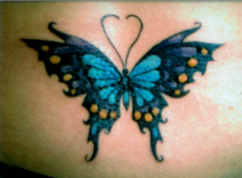 Celtic Blue Butterfly Tattoo Design