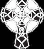 Black and White Celtic Cross Tattoo Sketch Design