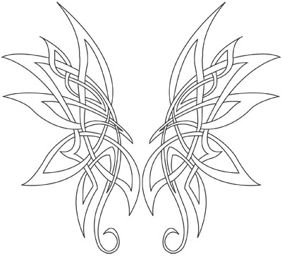 Dashing Celtic Butterfly Tattoo Sketch