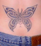 Butterfly Celtic Tattoo Design on Hip