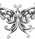 Sexy Celtic Butterfly Tattoo Sketch
