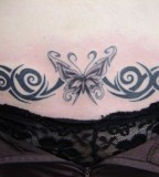 Unique Celtic Butterfly Tattoo Combined with Tribal Tattoo