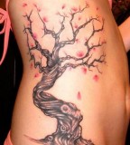 Beautiful Cherry Blossom Tree Tattoo for Woman