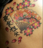 Japanese Cherry Blossom and Geisha Tattoo