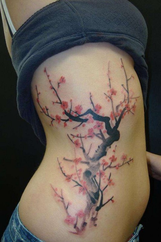 Women Fashion Cherry Blossom Tattoo Pictures