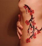 Cherry Blossom Side Tattoo - Meaning Tattoo Design