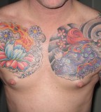 Beautiful Chest to Shoulders and Arms Tattoo Designs for Men