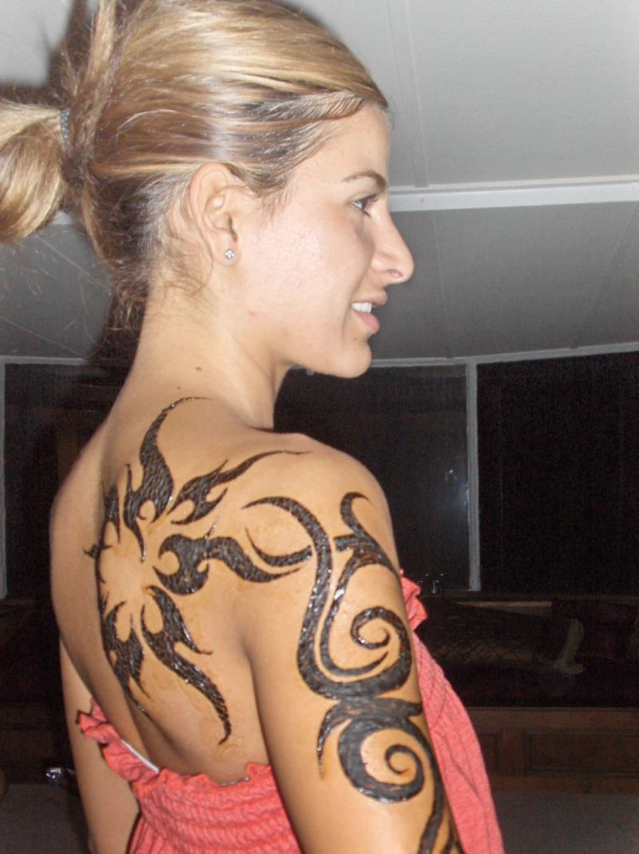 Shoulder Tribal Tattoo Designs for Women