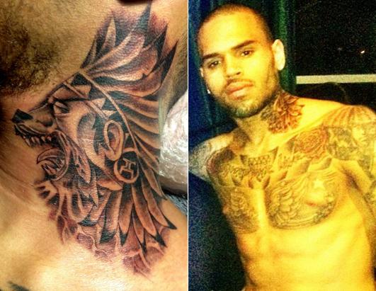 Chris Browns New Neck Tattoo Design