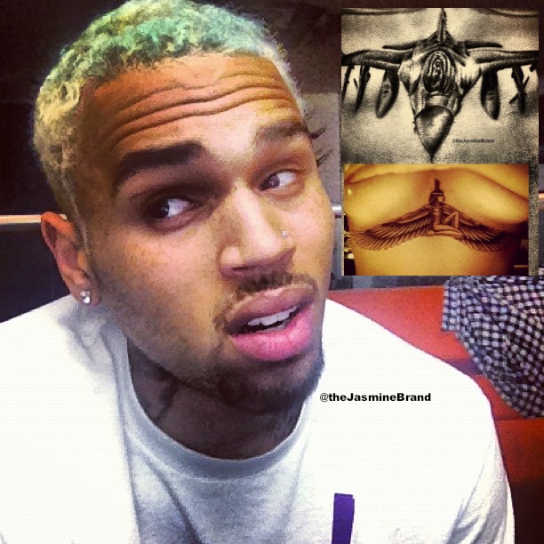 Chris Browns New Stomach Tattoo