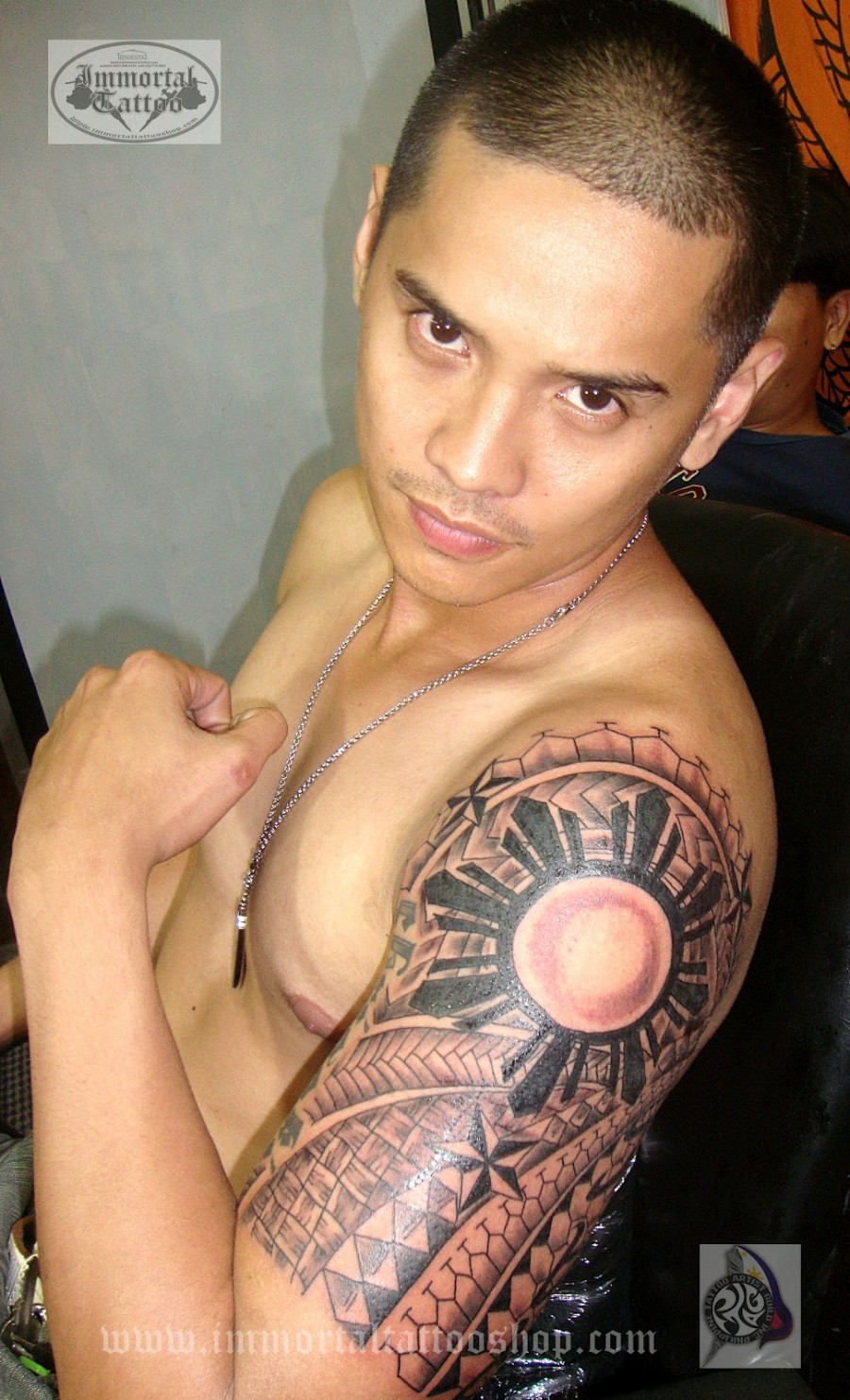 Best Quarter Polynesian Sleeve Tattoo Photos