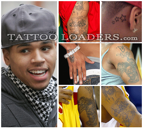 Various Shots of Chris Brown Tattoos – Celebrity Tattoos