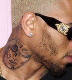 Chris Brown Scary Neck Tattoo - Celebrity Tattoos