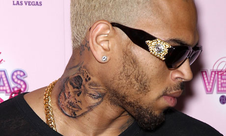 Chris Brown Scary Neck Tattoo – Celebrity Tattoos