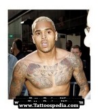Chris Brown's Chest and Sleeve Tattoo Designs - Celebrity Tattoos