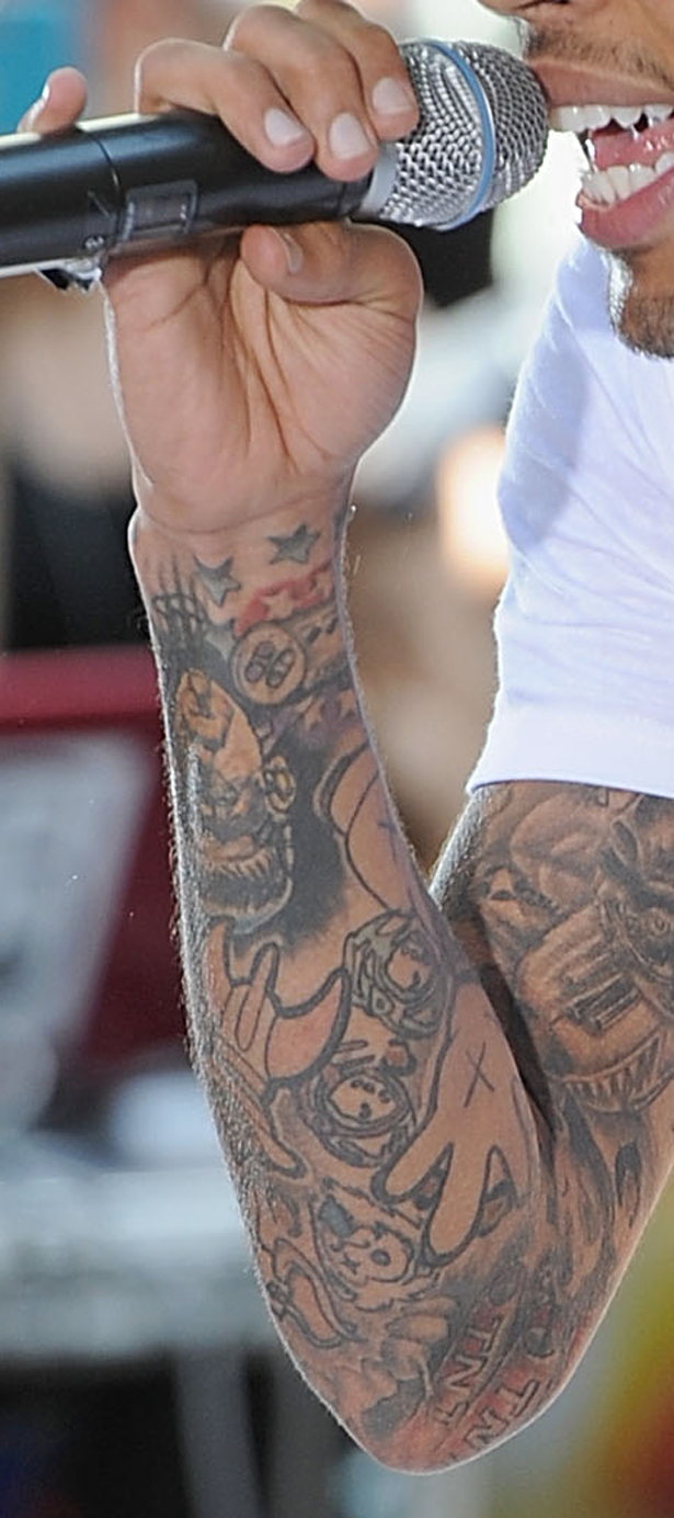 Chris Browns Arm Tattoo In Rihanna’s New Video – Celebrity Tattoos