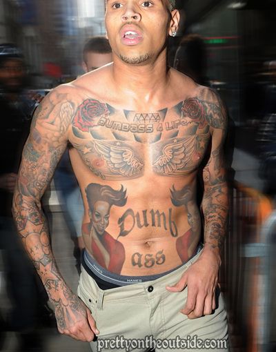 Chris Brown Mockery Tattoo Editing – Celebrity Tattoos